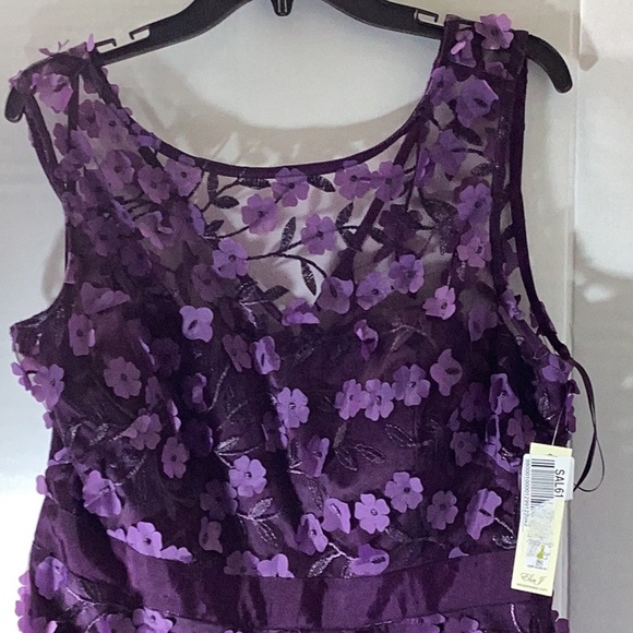 Eliza J Purple Sleeveless Maxi Gown for Weddings - Picture 9 of 12